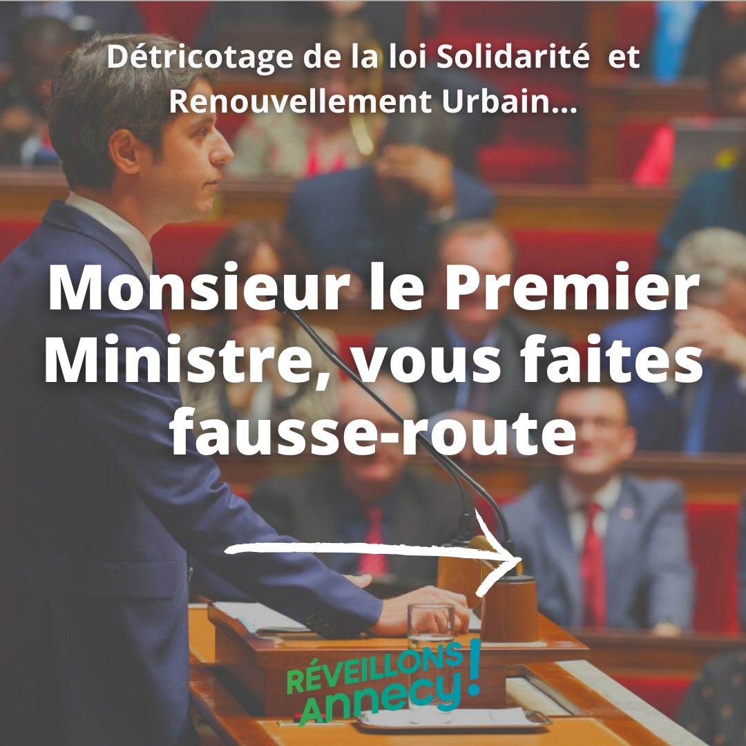 Détricotage de la loi SRU, Monsieur le Premier Ministre, vous faites fausse-route…