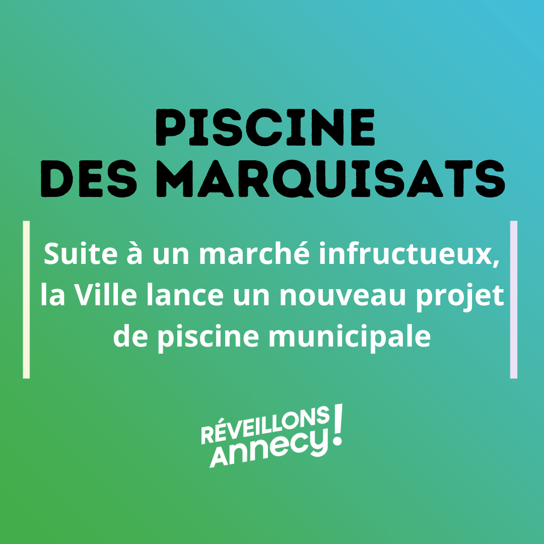 Piscine des Marquisats : suite à un marché infructueux, la ville lance un nouveau projet de piscine municipale