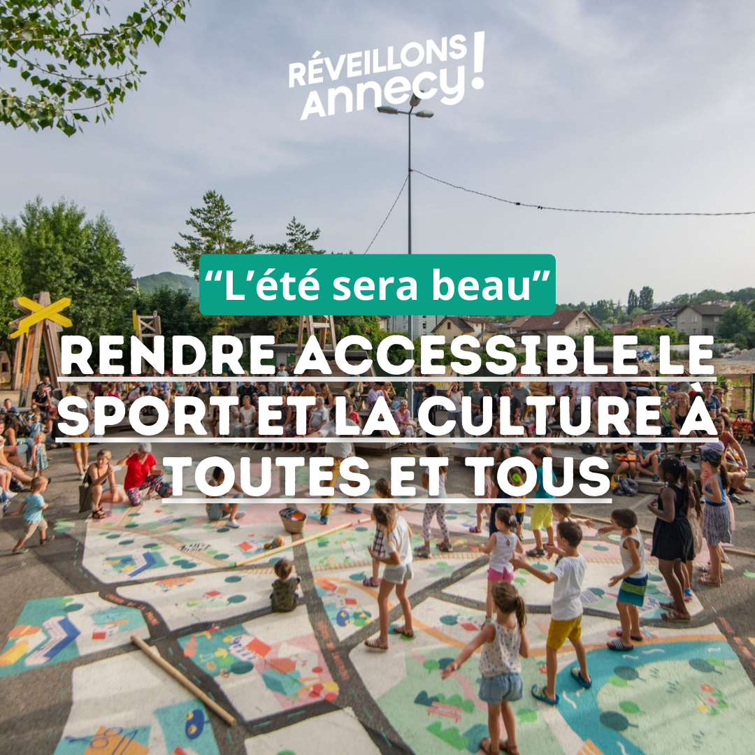 Rendre accessible la culture et le sport à toutes et tous.