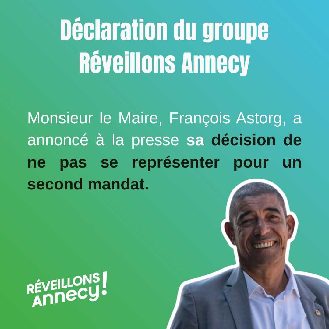 Déclaration du groupe Réveillons Annecy.